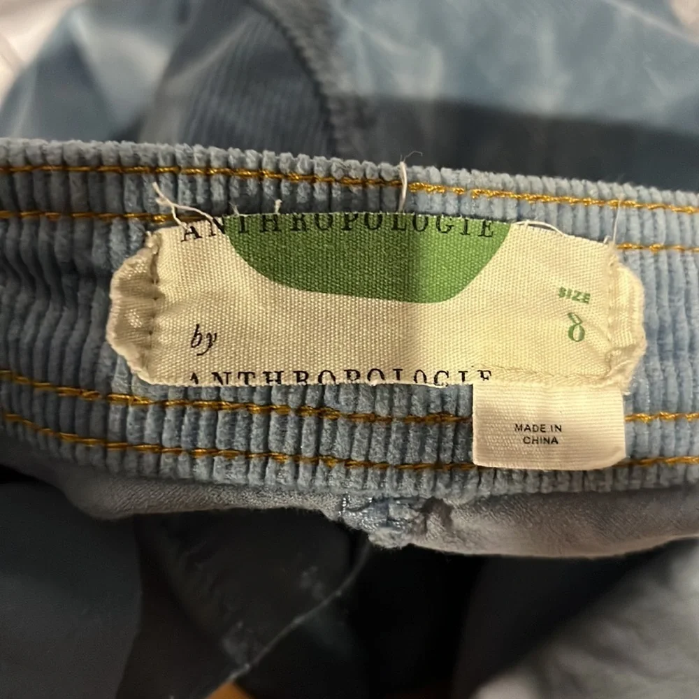 Anthropologie corduroy a-line skirt blue size M IT HAS POCKETS - Picture 6 of 7